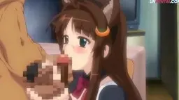 Hentai-Fick mit einer Brünetten mit großen Titten